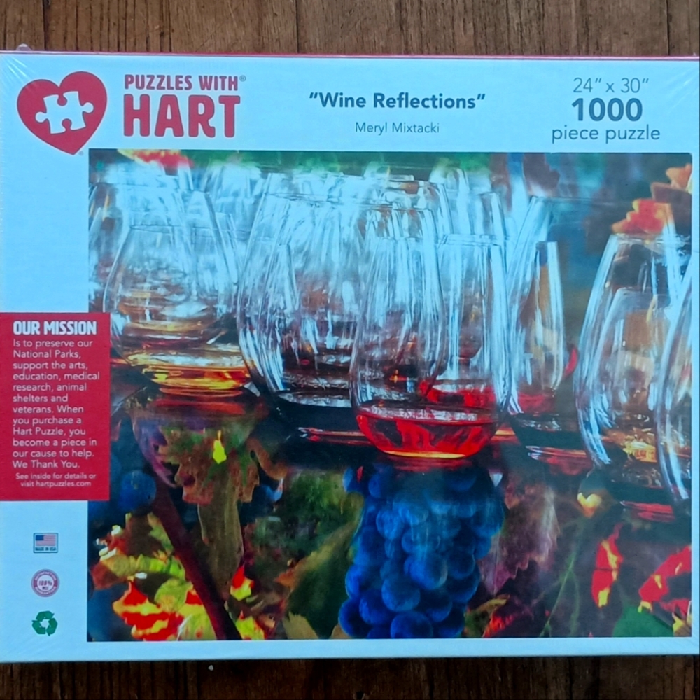 Brand new wine reflections 1000 piece jigsaw puzzle
